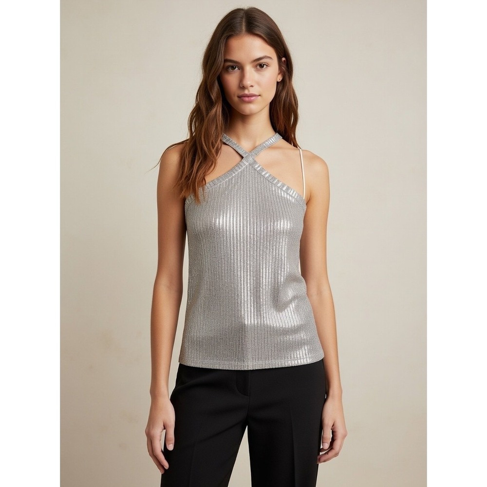 Kim & Cami Sparkle Halter‎ Top Going Out Girls Night Made In The USA Festival